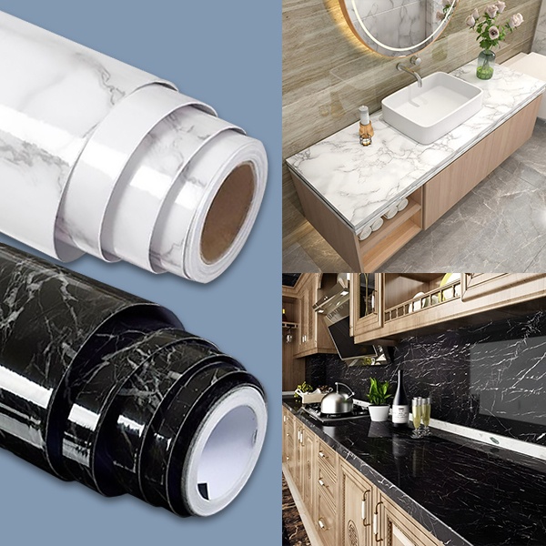 Striscia autoadesiva effetto marmo (45 cm x 300 cm) | MARBLEEX