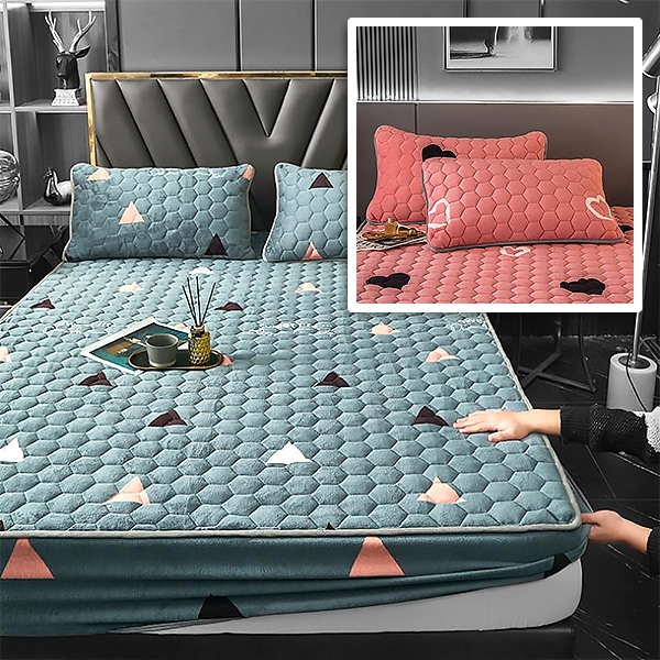 Set di biancheria da letto morbida ed elegante (coprimaterasso + 2x federa) | VELVETLUX
