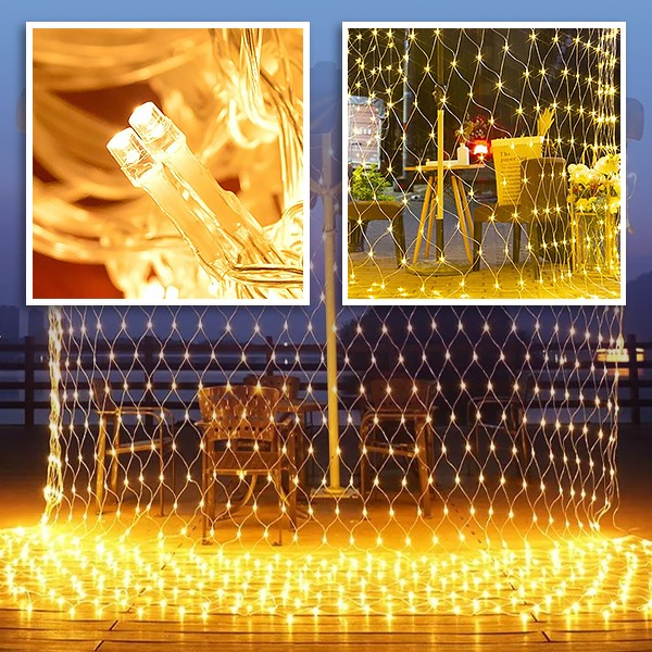 (3x2M) Tenda luminosa a LED per le feste | LUMONET