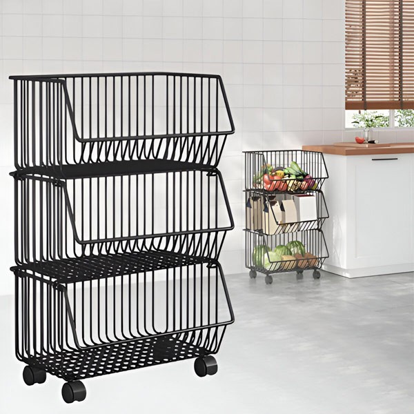 Carrello con 3 cestini | CARTSTACK