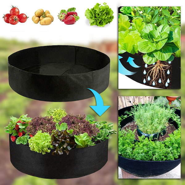 Letto da giardino rialzato in tessuto - 90 x 30 cm, feltro traspirante | PLANTIE