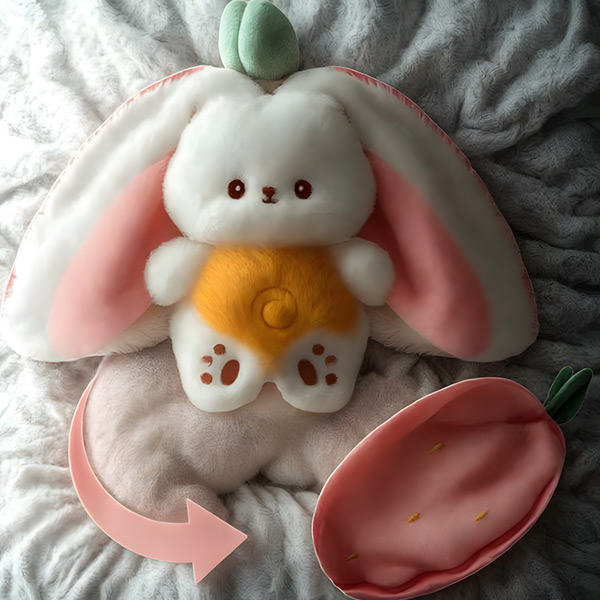 Coniglietto che respira e suona melodie per aiutare i bambini a dormire | STRAWBBIT