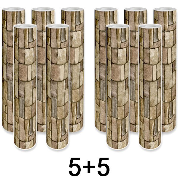 5x 1+1 GRATIS Pannello da Parete Adesivo 3D Effetto Mattone | WALLCORWRAP