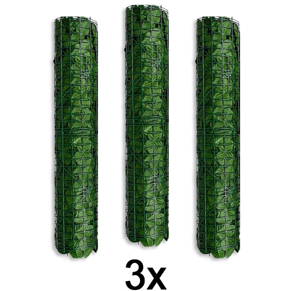 3x Pannello privacy con foglie artificiali | LEAFPANEL