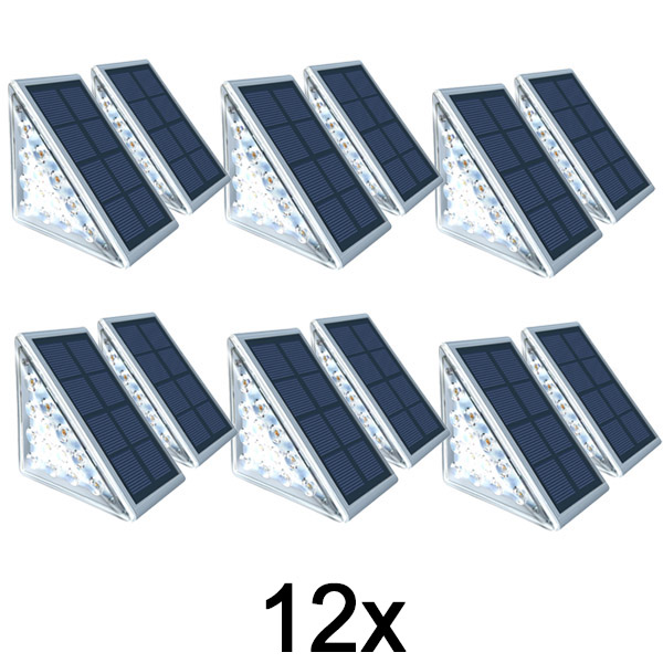 6x Lampada solare impermeabile (2 pezzi) | LUMOSTEP