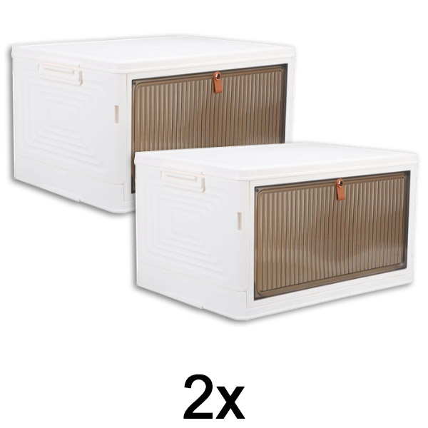 2x Scatola portaoggetti con coperchio – pronta in 2 minuti, senza attrezzi | ORGABOX
