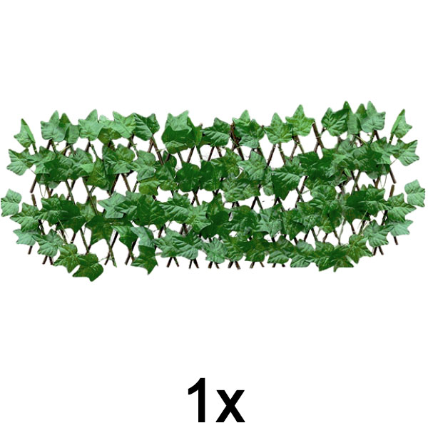 1x Pannello recinzione espandibile con edera – 30×180 cm, resistente ai raggi UV, senza attrezzi | GREENFENCE