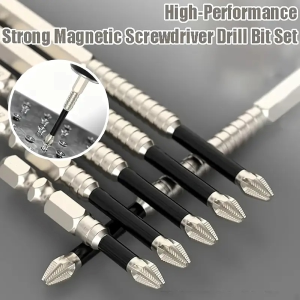 Set di punte per cacciavite magnetiche ad alta potenza (6 pz) | SETDRILL