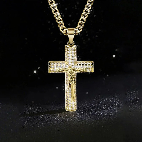 Collana con pendente a crocifisso religioso | SALVATORA